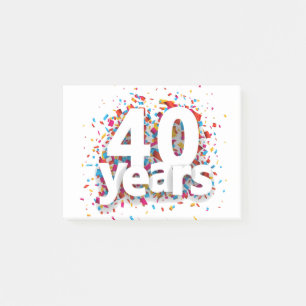 40th Birthday Born 1980 Limited Edition Gifts 40th Post-it Notes