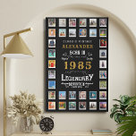 40th Birthday born 1985 Family Photos Collage Faux Canvas Print<br><div class="desc">Give that special someone a gift they will love and cherish forever: a personalized birthday large faux canvas print! Our unique and stylish print includes an array of your favourite photos and includes the name and year of the birthday recipient. Perfect for brightening up any space, this thoughtful and unique...</div>