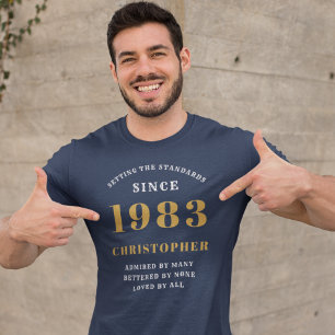 40th Birthday Born Add Year And Name T-Shirt