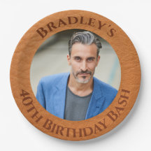 40th Birthday Brown Leather