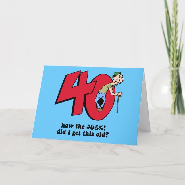 40th birthday card (Front)
