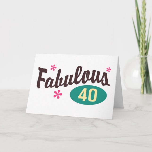 40th Birthday Card (Front)