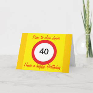 40th Birthday Card