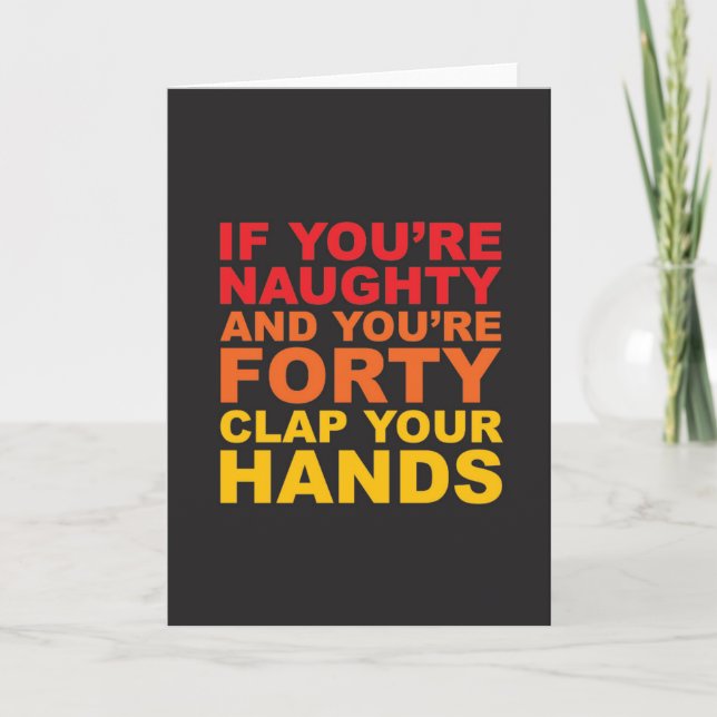 40TH BIRTHDAY CARD (Front)