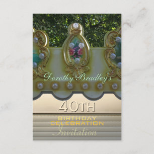 40th Birthday Celebration Carousel Custom Invite