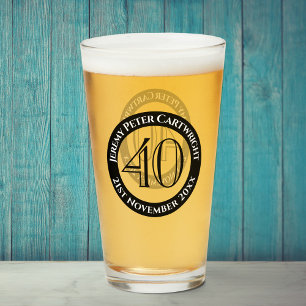 40th Birthday Celebration Glass