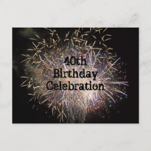 40th Birthday Celebration Postcard