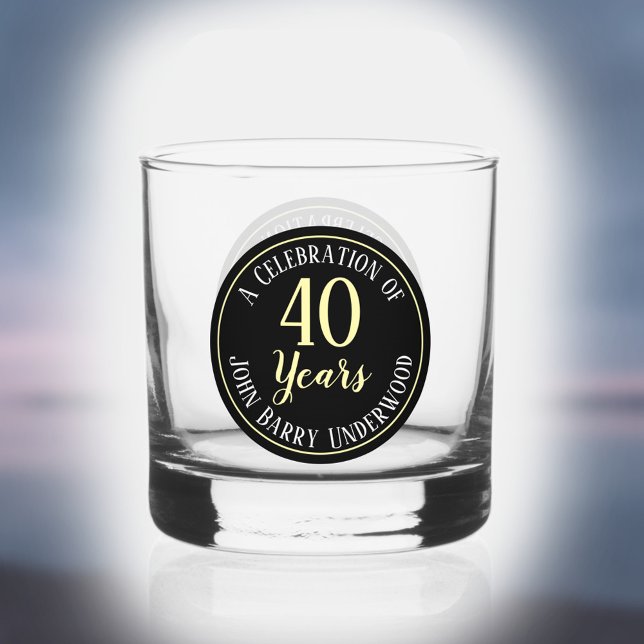 40th Birthday Celebration Whiskey Glass (Creator Uploaded)