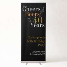 40th Birthday Cheers and Beers Party