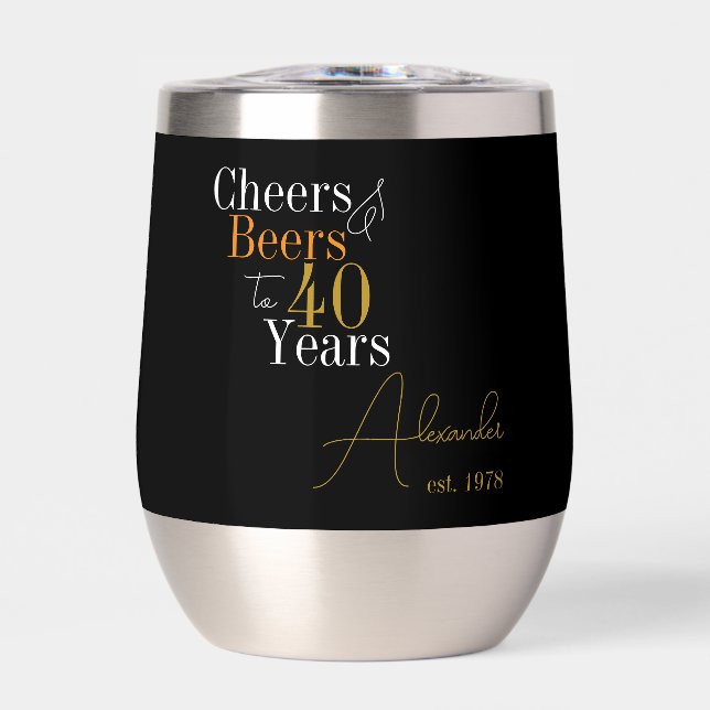 40th Birthday Cheers and Beers Personalized (Front)