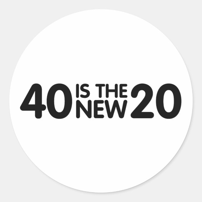 40th Birthday Classic Round Sticker (Front)