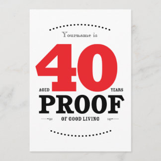 40th Birthday Cocktails & Cheers Invitation