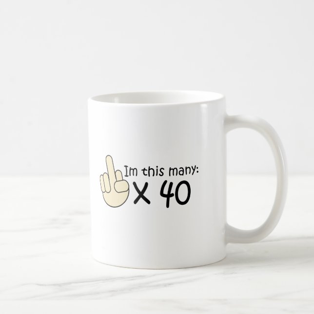 40th Birthday Coffee Mug (Right)