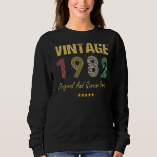 40th Birthday Cool Vintage Original And Genuine Pa Sweatshirt