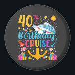 40th Birthday Cruise B-Day Party Circle Magnet<br><div class="desc">40th Birthday Cruise B-Day Party Funny design Gift Classic Circle Magnet Classic Collection.</div>