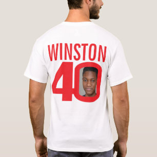 40th birthday custom name and photo template red T-Shirt