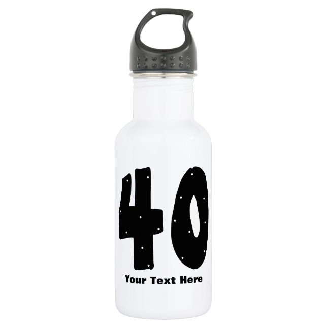 40th Birthday (customizable) 532 Ml Water Bottle (Front)