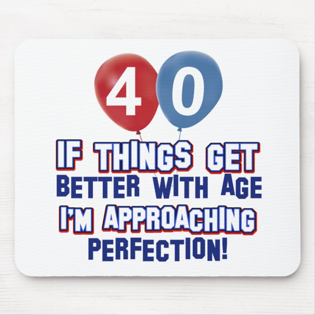 40th birthday designs mouse pad (Front)