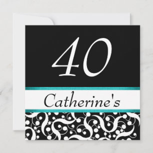 40th birthday elegant any age celebration invitation