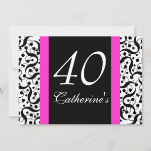 40th birthday elegant any age celebration invitation