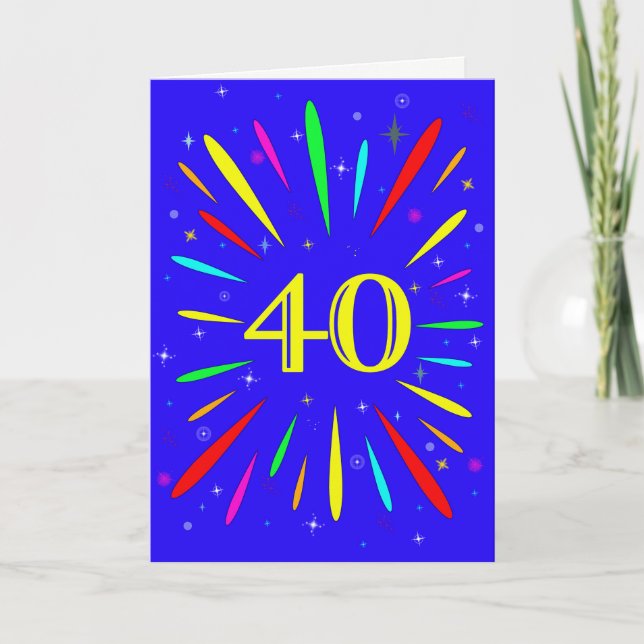 40th Birthday Explosion Card (Front)