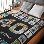 40th Birthday Family Photo Collage Large Fleece Blanket<br><div class="desc">Personalized gift fleece blanket with 47 photos of your choice. A wonderful gift idea to commemorate a 40th birthday for that special person. TOP TIP: If you Pre-crop your photos into a square shape before you upload them you have control of how they look. No problem if you can't do...</div>