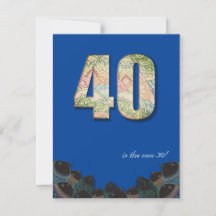 40th birthday Flat Card