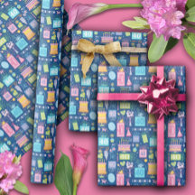 40th Birthday Floral Cake Balloons Hat Presents 