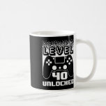 40th Birthday For Men Level 40 Unlocked Gamer 40 Y Coffee Mug<br><div class="desc">40th Birthday For Men Level 40 Unlocked Gamer 40 Year Old</div>