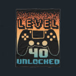 40th Birthday For Men Level 40 Unlocked Gamer 40 Y Fleece Blanket<br><div class="desc">40th Birthday For Men Level 40 Unlocked Gamer 40 Year Old 1</div>