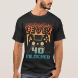 40th Birthday For Men Level 40 Unlocked Gamer 40 Y T-Shirt<br><div class="desc">40th Birthday For Men Level 40 Unlocked Gamer 40 Year Old 1</div>