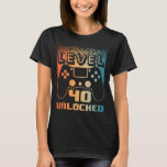 40th Birthday For Men Level 40 Unlocked Gamer 40 Y T-Shirt<br><div class="desc">40th Birthday For Men Level 40 Unlocked Gamer 40 Year Old 2</div>