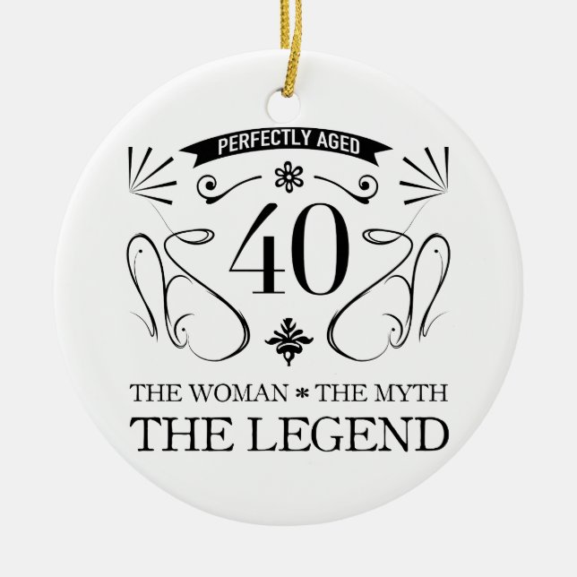 40th Birthday For Women Ceramic Ornament (Front)