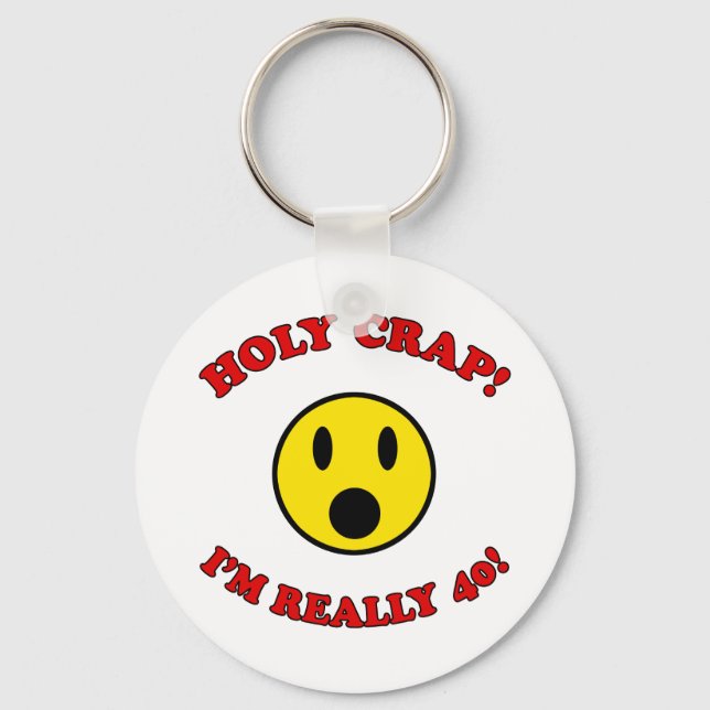 40th Birthday Gag Gifts Keychain (Front)