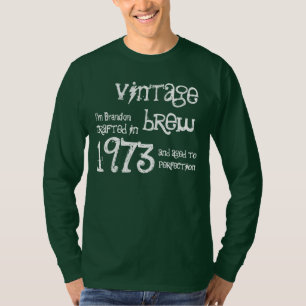 40th Birthday Gift 1973 Vintage Brew Green G205 T-Shirt