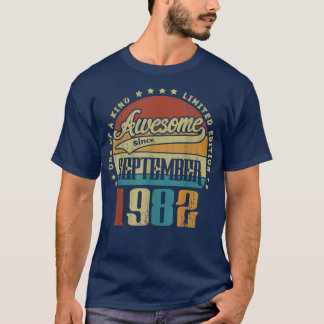 40th Birthday Gift 40 Year Old Awesome Since Septe T-Shirt