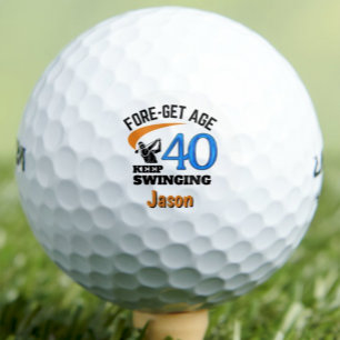 40th Birthday Gift for Brother Funny Cool Custom Golf Balls