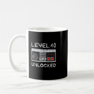40th Birthday Gift For Him Level 40 Unlocked T Coffee Mug
