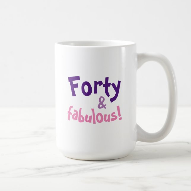 40th Birthday Gift for Women Coffee Mug (Right)