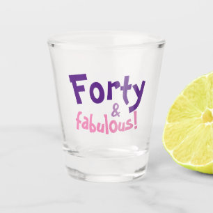 40th Birthday Gift for Women Shot Glass