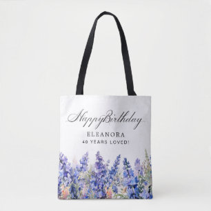 40th Birthday Gift July Birth Month Flower Tote Bag