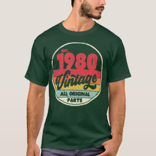 40th Birthday Gift Shirt  Vintage 1980
