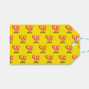 40th Birthday Gift Tags