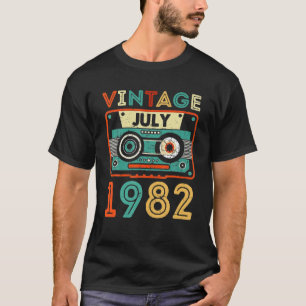 40Th Birthday Gifts Classic Vintage July 1982 Mixt T-Shirt