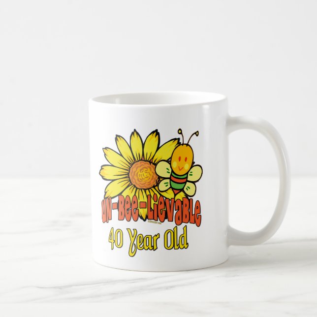40th Birthday Gifts Coffee Mug (Right)
