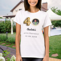 40th birthday gold photo