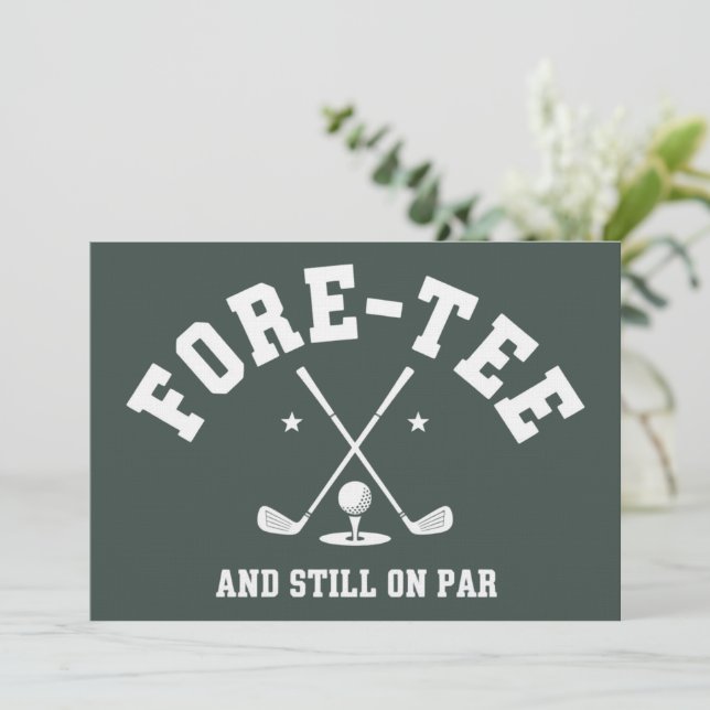 40th Birthday Golf 40th Birthday Gift Golfing  Invitation (Standing Front)