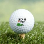 40th Birthday Golf Balls - Custom Fore Tee Gift<br><div class="desc">Celebrate their 40th in style with custom golf balls featuring 'Fore Tee' puns! Premium Titleist-quality with personalization (names/dates). Perfect for: ✓ Milestone birthdays ✓ Golf tournament favours ✓ Funny retirement gifts Durable urethane cover. #GolfBirthday #ForeTeeFun ALT-TEXT: Custom 40th birthday golf balls with 'Fore Tee' text. Personalized gift for golfers. Premium...</div>