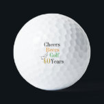 40th Birthday Golf Cheers and Beers Golf Balls<br><div class="desc">This is a cool and modern, 40th birthday, golf design. It is a simple, minimal design, in classsic black and white with pops of gold, orange and green colours and stylish typography. Perfect for a cool and fun, golf and beer themed, 40th birthday gift or party accessory and ideal as...</div>