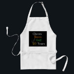 40th Birthday Golf Cheers Beers Typography Standard Apron<br><div class="desc">This is a cool, modern, 40th birthday typography design. It has a golf and beer theme. The design has a black background, with pops of orange, green and gold coloured typography. Perfect for a cool and fun, golf and beer themed, 40th birthday gift, party accessory or keepsake. It's fully customizable,...</div>